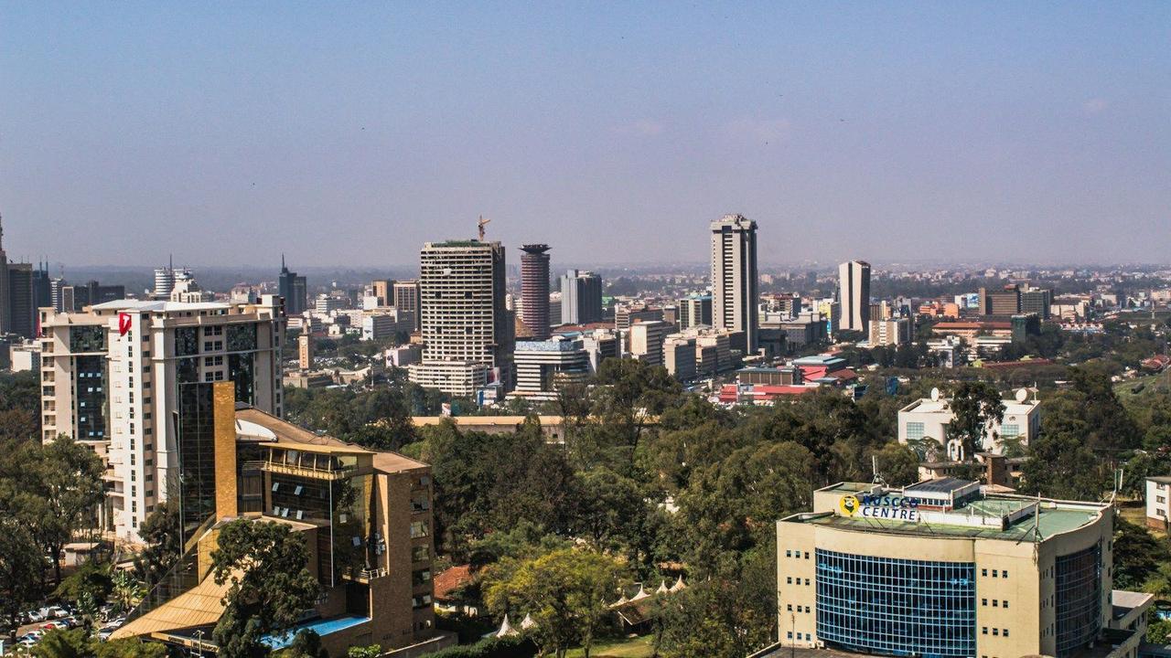 Aerial view of Upper Hill, Nairobi